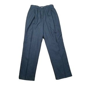 Dividends Classy Career Pants ~ Sz 12 ~ Gray ~ Pleated High Rise ~ 30" Inseam
